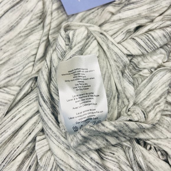 Motherhood Maternity Plus Size Long Sleeve Side Ruched Grey Spacedye Shi… - Picture 7 of 7